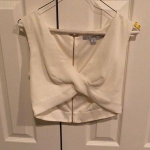 White going-out crop top